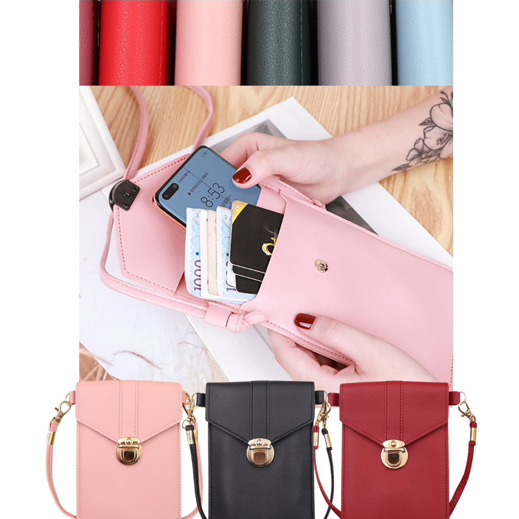 Touchscreen phone crossbody bag