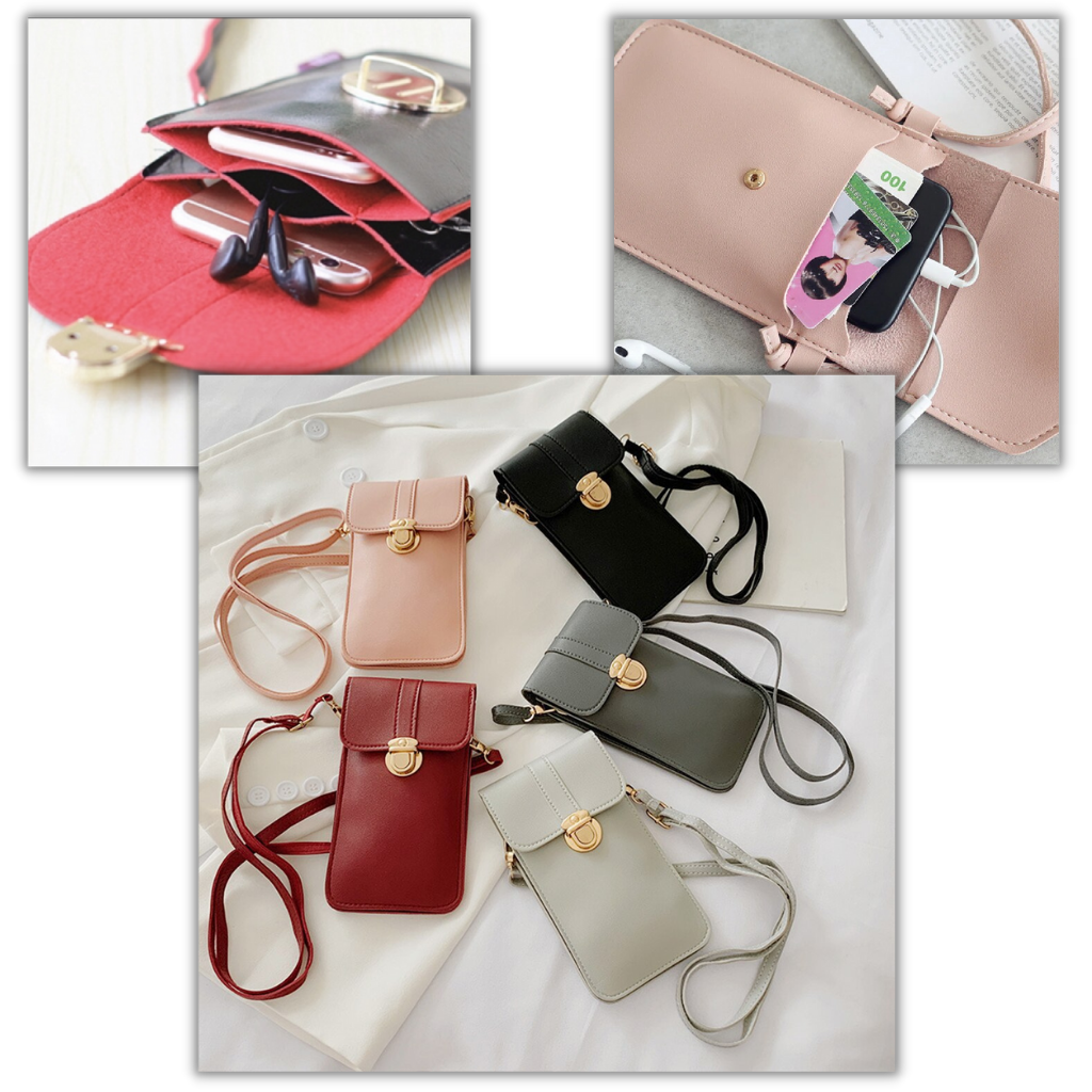 Touchscreen phone crossbody bag