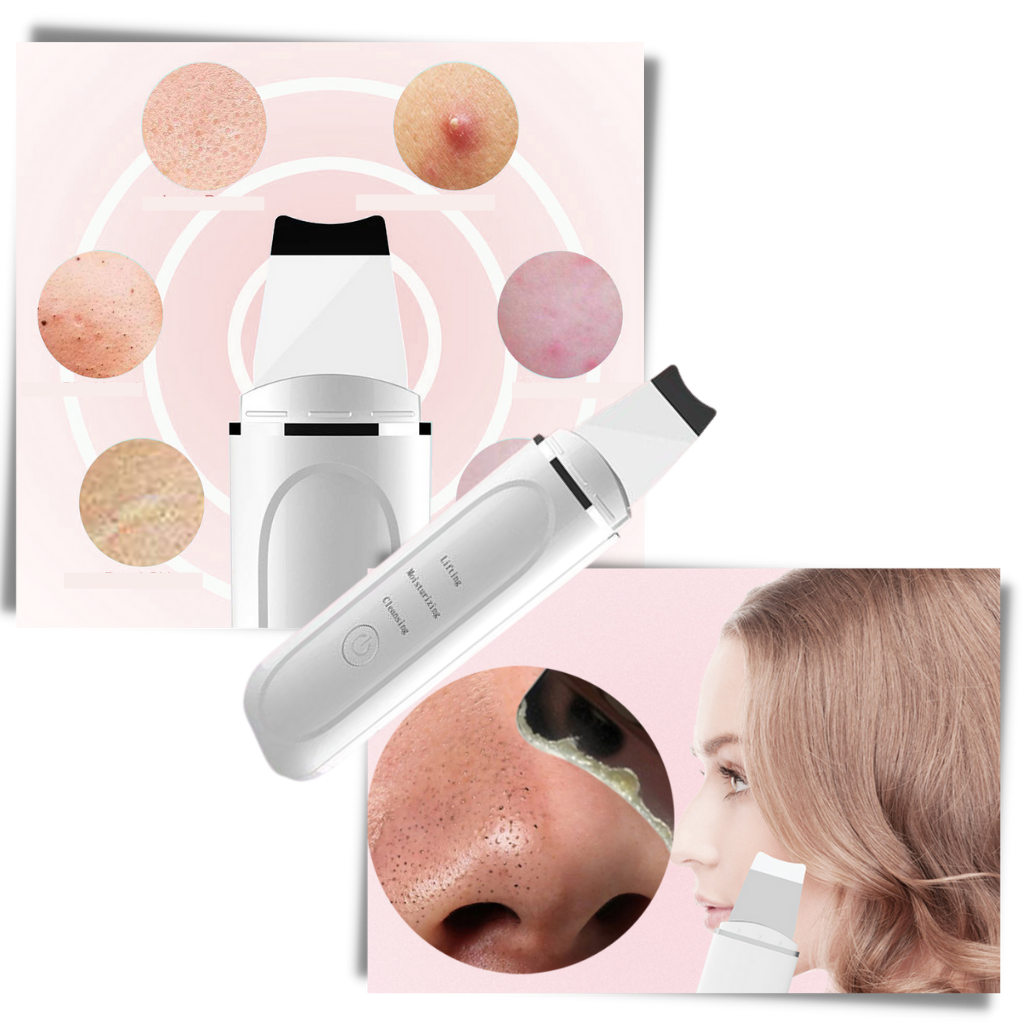 Ultrasonic deep cleansing facial scrubber