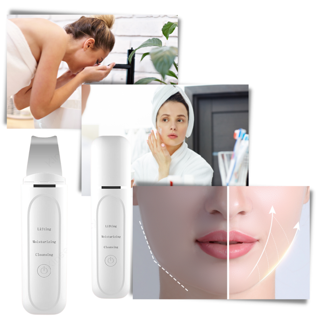 Ultrasonic deep cleansing facial scrubber